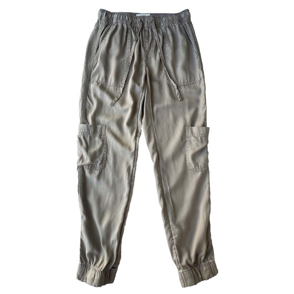 C&C California Jogger Pants Womens XS Green Lyocell Pull On Soft Lounge